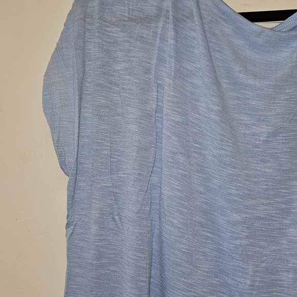 a.n.a Sky Blue Draped Short Sleeve Tee - Picture 8 of 8